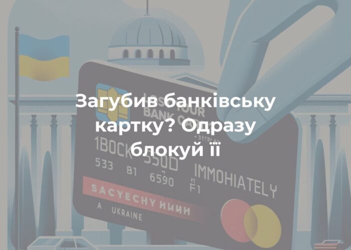 Втрачена банківська картка. Що робити?