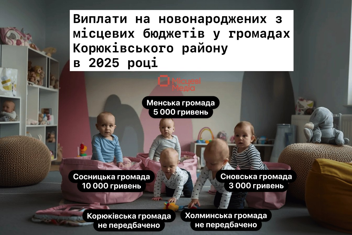 <strong>“Місцеві медіа” довідались, чи передбачені у місцевих бюджетах громад Корюківського району кошти на новонароджених. У трьох громадах з п’яти такі виплати передбачені</strong>