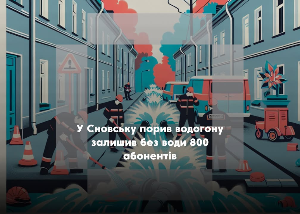 У Сновську через порив водогону залишилися без води 800 абонентів