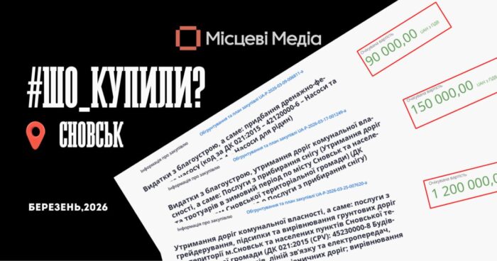 Сновські тендери у березні: фекальний насос, ремонт доріг і гроші на прибирання снігу взимку
