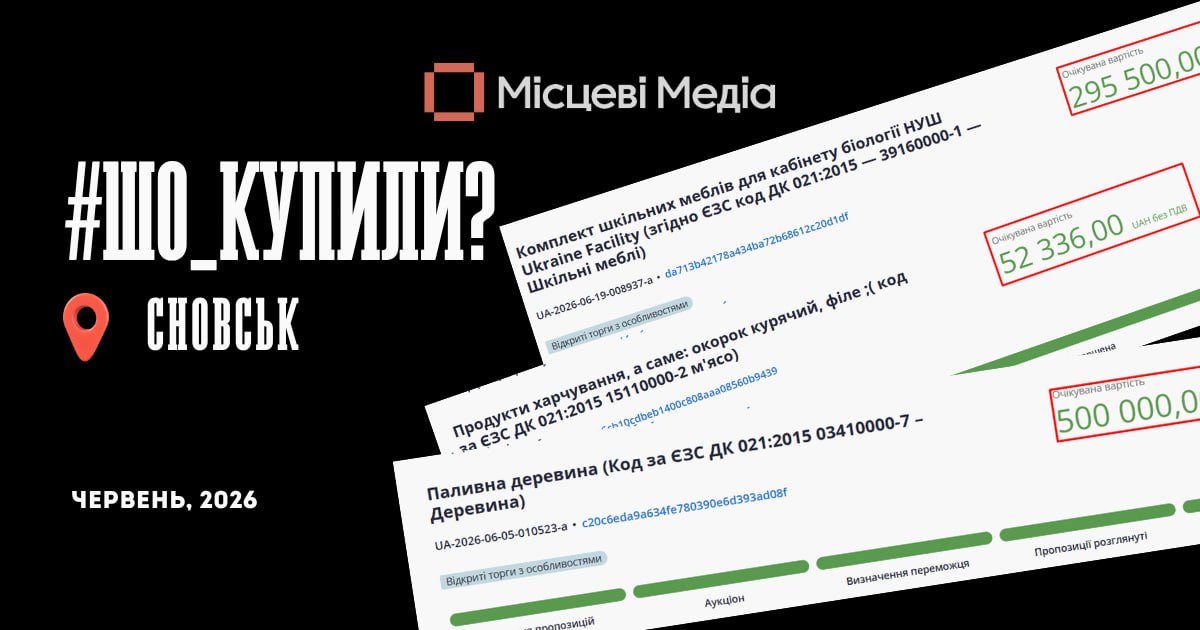 Майже 500 тисяч гривень на дрова: куди спрямували бюджет Сновська у червні