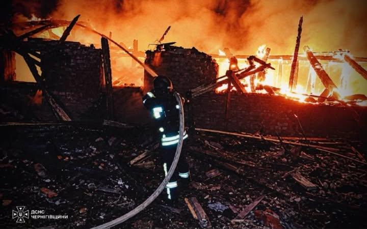 Російська «герань» атакувала фермерське господарство у Сновській громаді